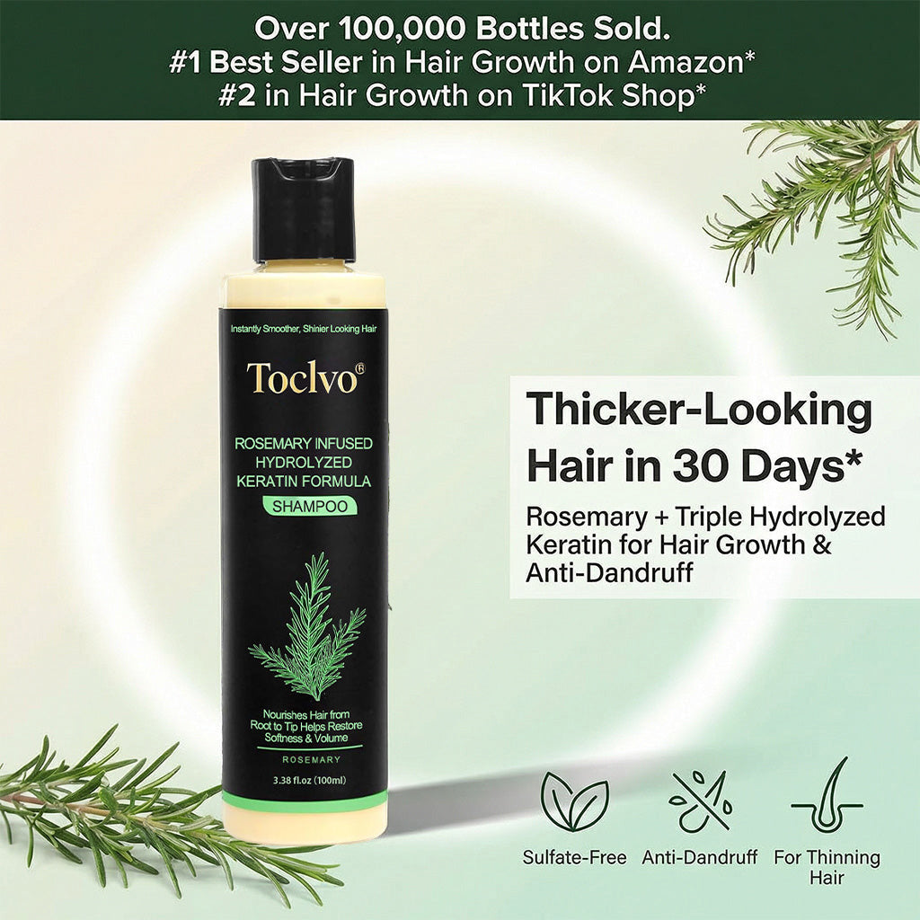 Toclvo® Rosemary Shampoo | Hair Growth & Anti-Dandruff Scalp Treatment