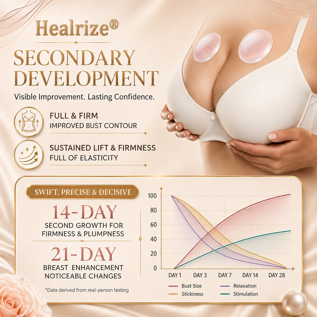 Healrize® Nano-Microneedle Bust Lift Patches ✨ — No Surgery Needed. For a firmer, fuller, more lifted-looking bust contour & renewed feminine confidence 💖