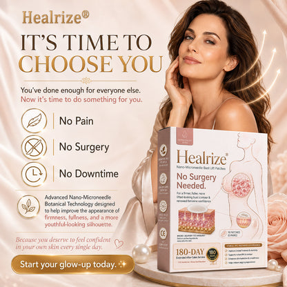 Healrize® Nano-Microneedle Bust Lift Patches ✨ — No Surgery Needed. For a firmer, fuller, more lifted-looking bust contour & renewed feminine confidence 💖