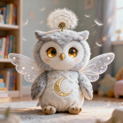 Dreamseed Owl Plush — “Moonlit Wish Owl”