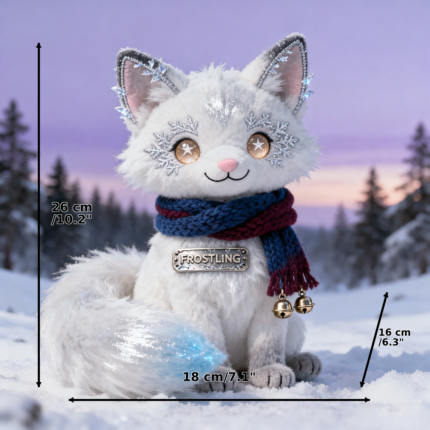 Frostlin Winter Glow Plush (Collector-Style Snow Fox)