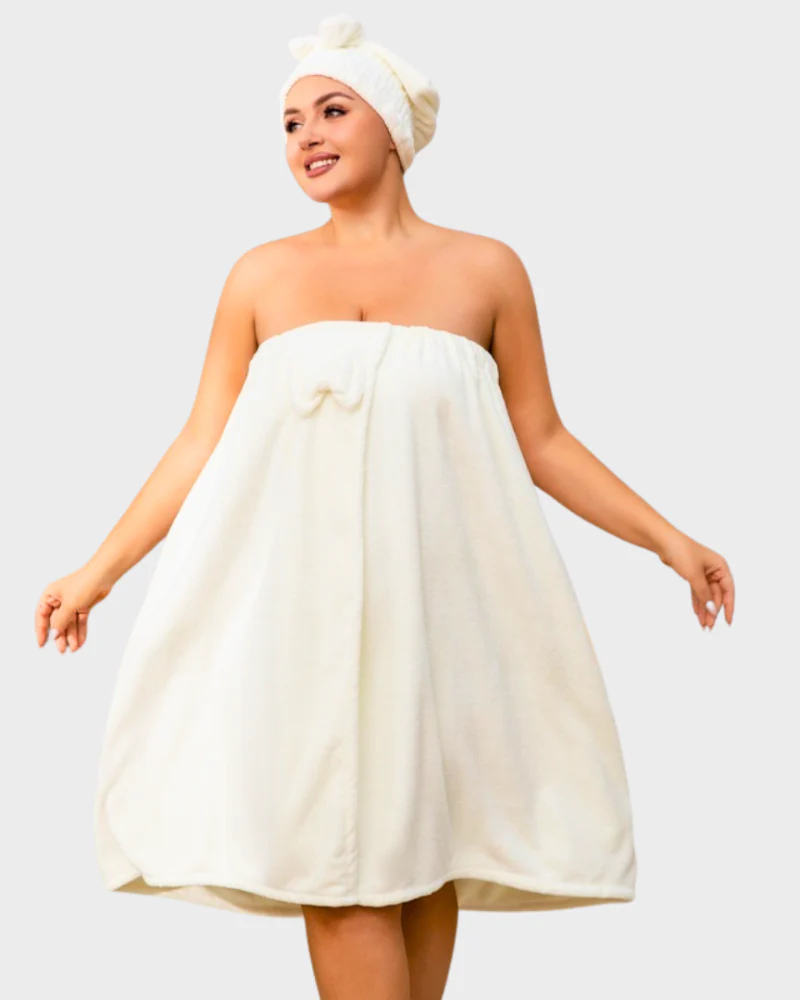🔥Sfrcord® Women's Plus-Size Bath Towel Wrap Set (Includes Hair Drying Towel)🛀